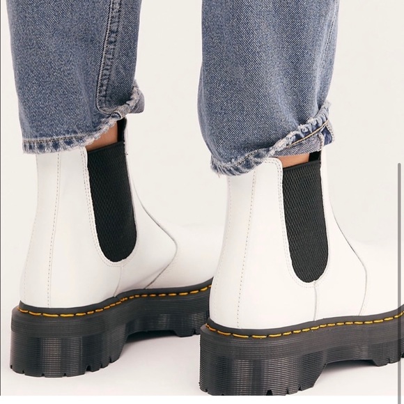 Dr. Martens White Combat Boots - Picture 2 of 16